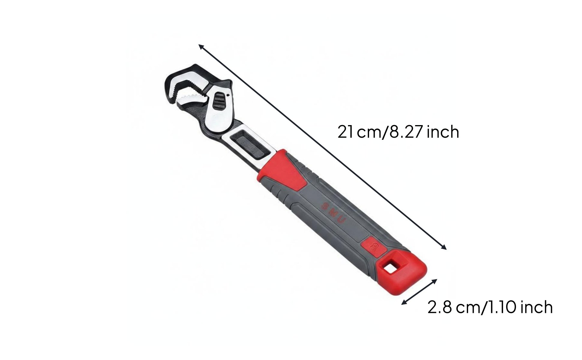 2 Pieces Self Locking Wrench High Force Wide Jaw Adjustable Wrench
