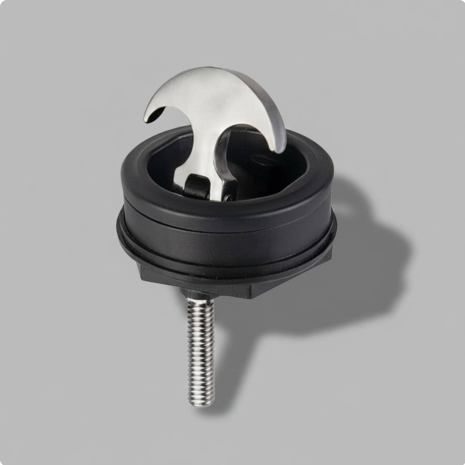 Round Flush Pull Latch Round Boat Hatch Lock Polished Finish