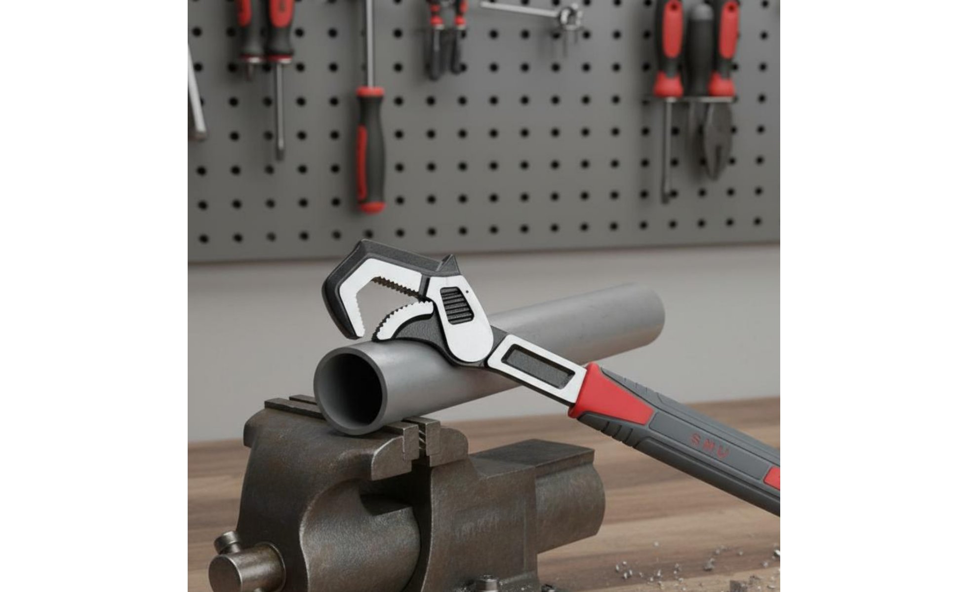 2 Pieces Self Locking Wrench High Force Wide Jaw Adjustable Wrench