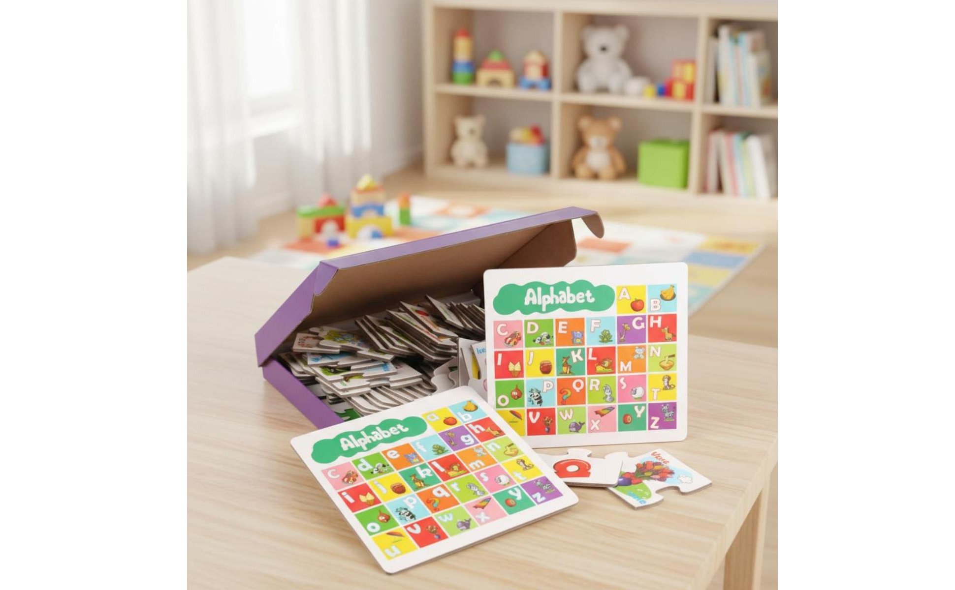 Alphabet Matching Cards Hand-Eye Coordination Wood Letter Matching Game