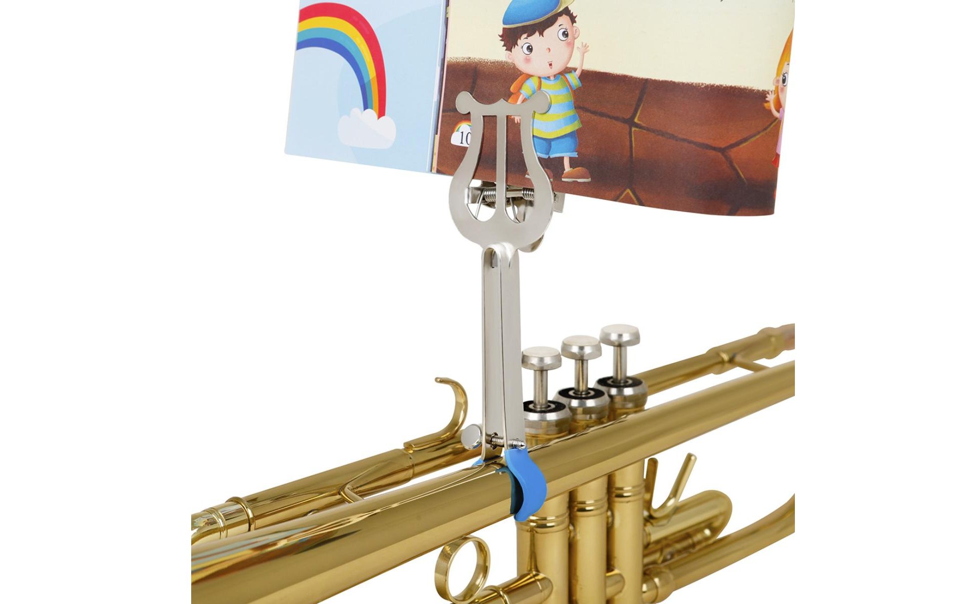 Porte-Partition de Marche Portable Lyre Trompette Réglable pour Trompettistes