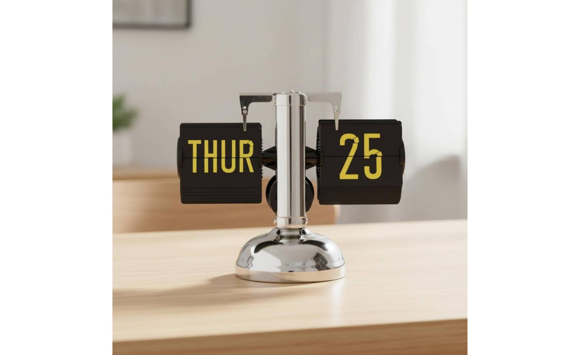 Retro Desk Desk Clock Date and Day Display Calendar Flip Desk Clock