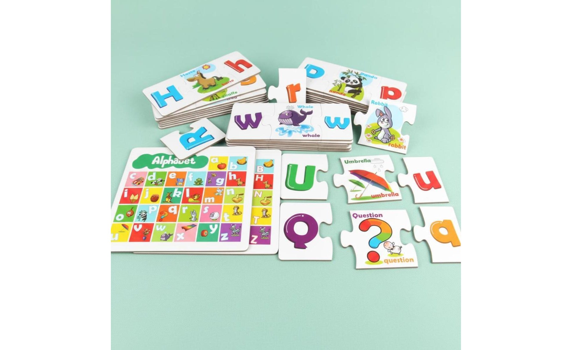 Alphabet Matching Cards Hand-Eye Coordination Wood Letter Matching Game