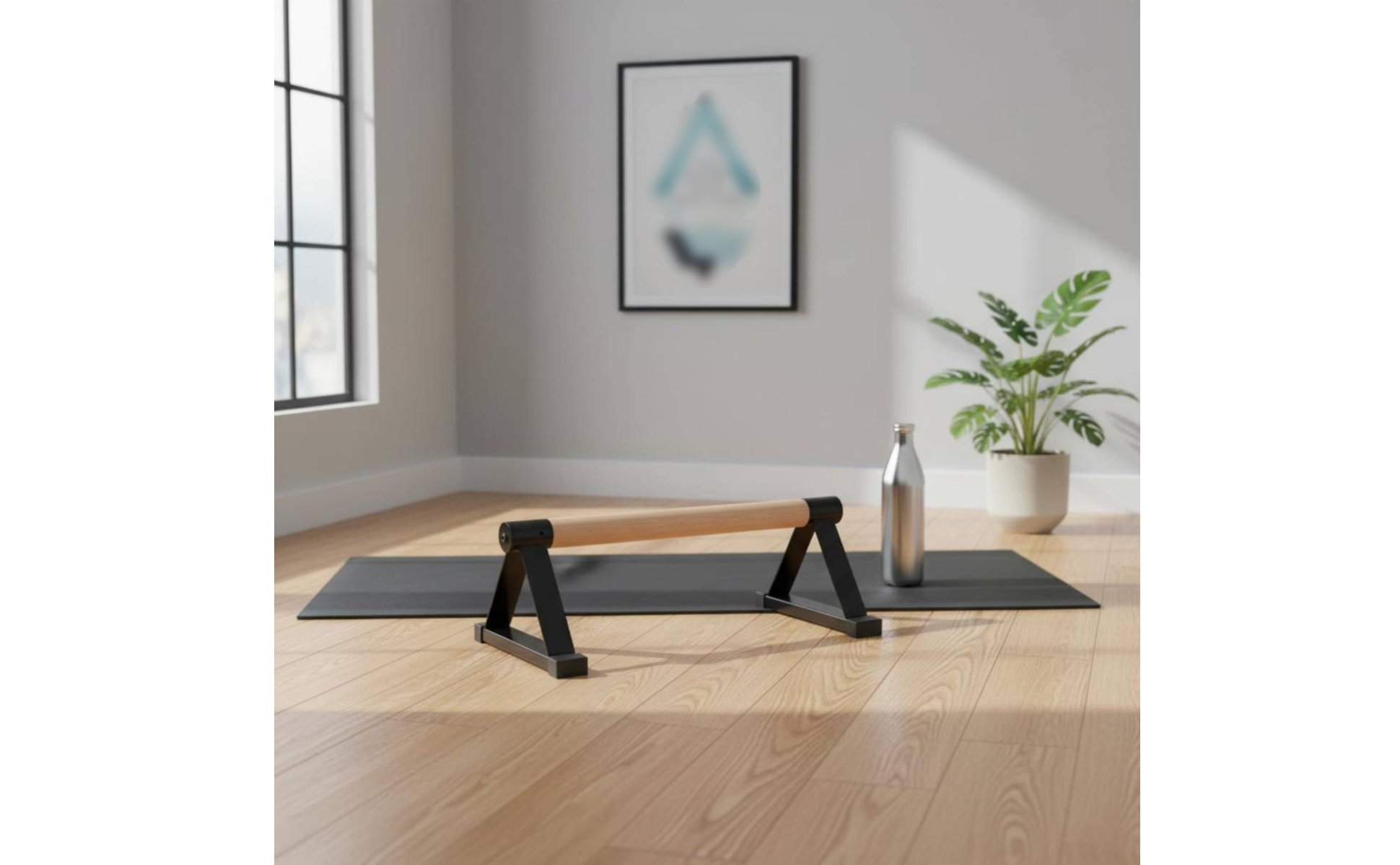 Wooden Press-up Handles Triangle Frame Press-up Handles Solid Wood for Beginners