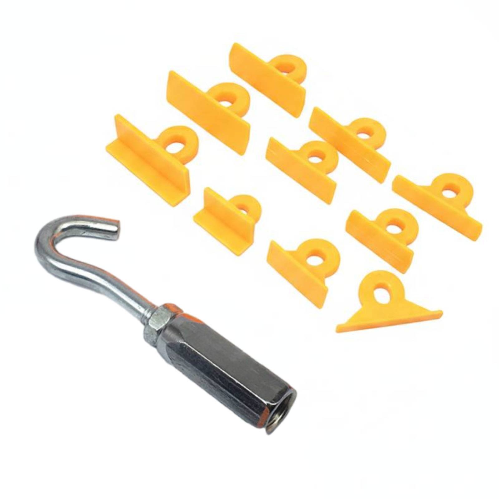 Car dents Repair Tool Set Yellow Indentation Pull Tab Easy to Operate Auto Body Pull Tab Stainless Steel for Garage