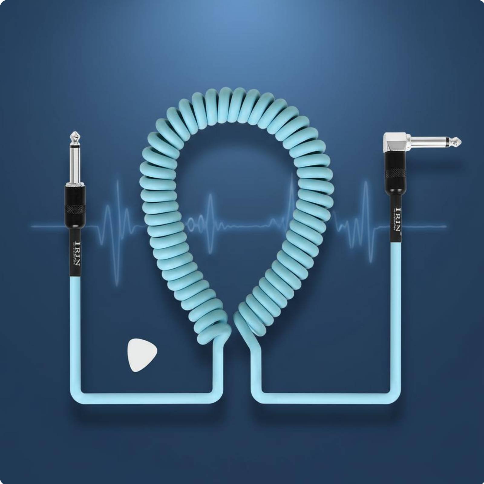 Coiled Guitar Cable Stable Transmission Bass Guitar Cable Shielded for