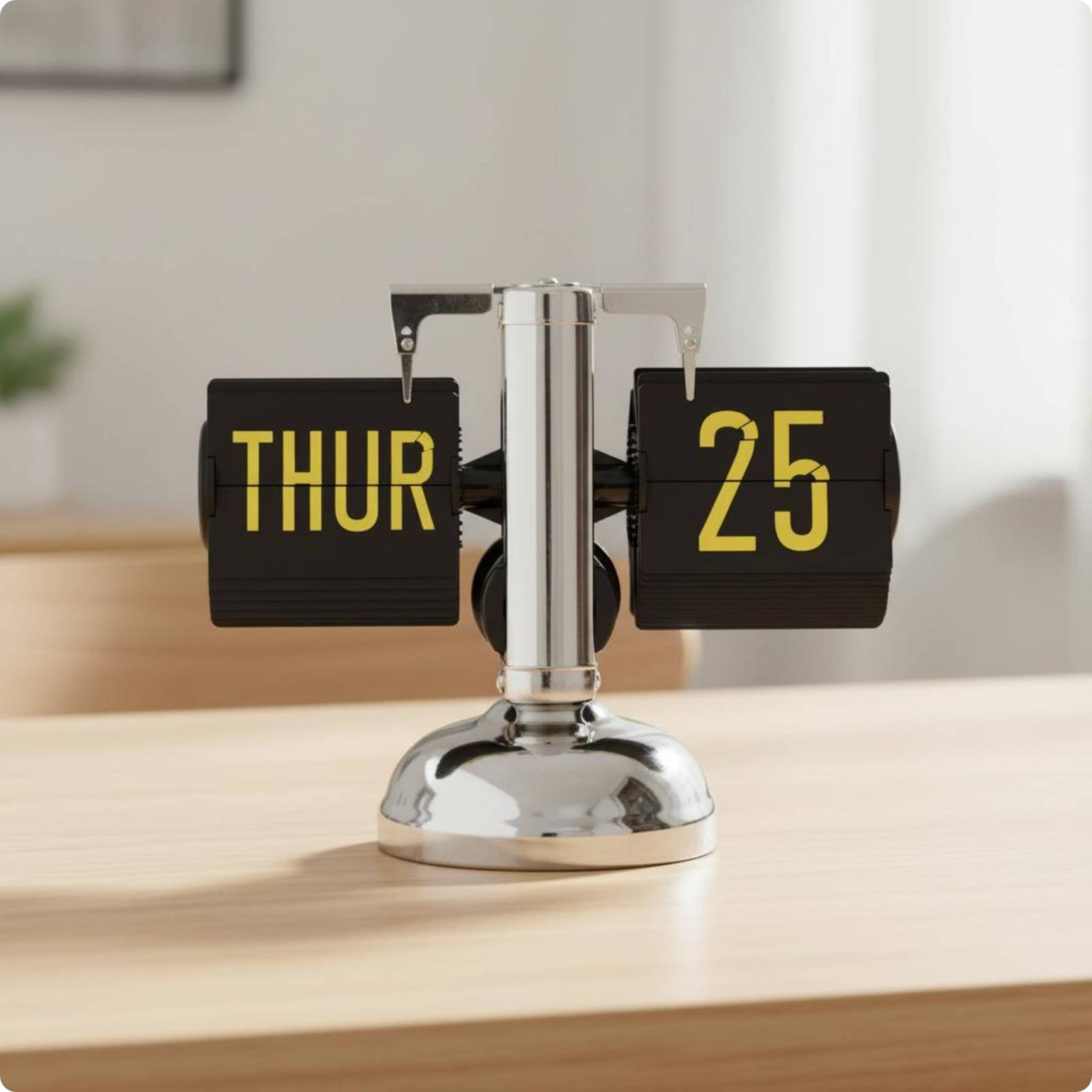 FliPUHR Automatisches Umblättern Retro-Flipuhr Mechanischer Look für Wohnzimmer