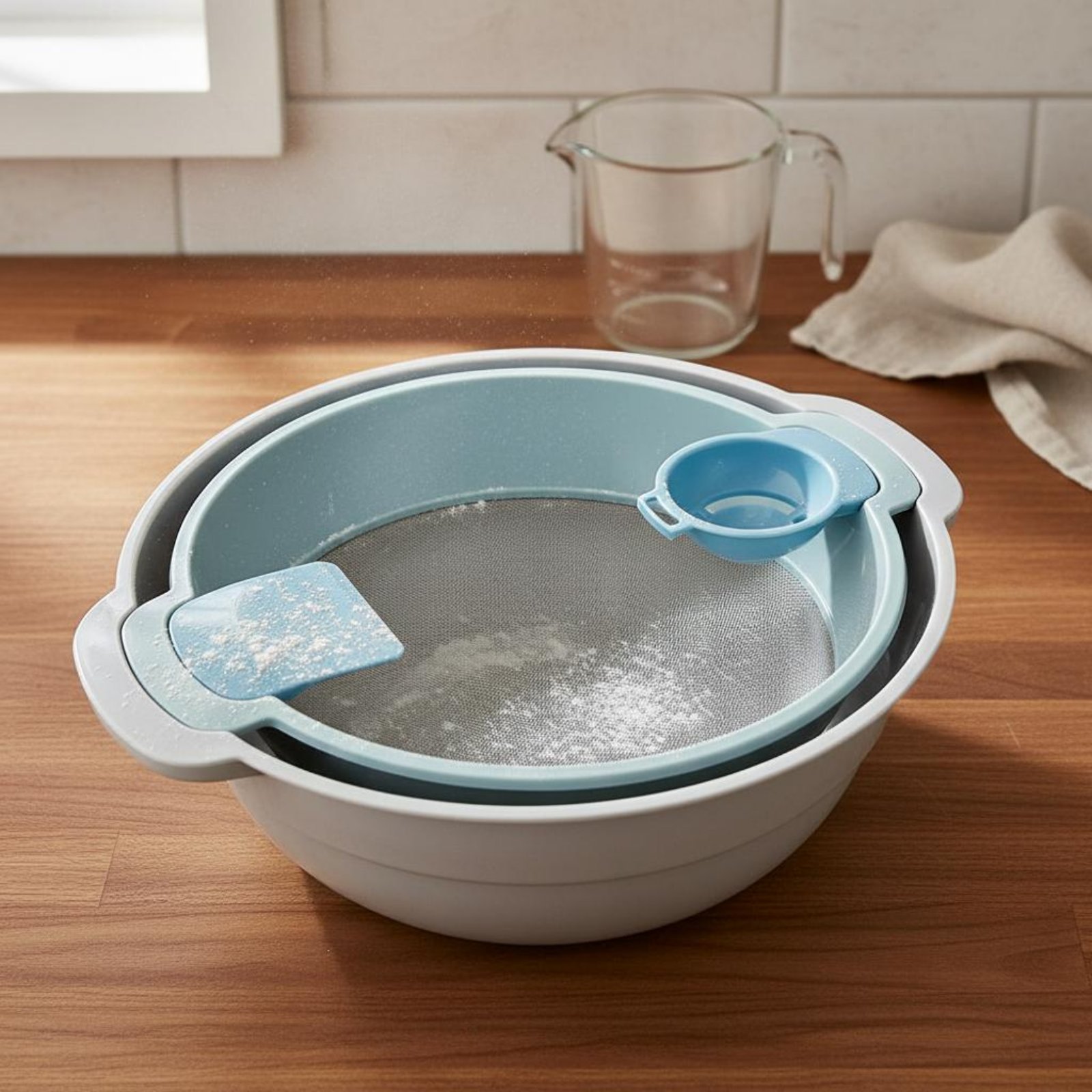Yolk Separator-White White Separator Sieve Set Versatile Fine Mesh Flour Sieve