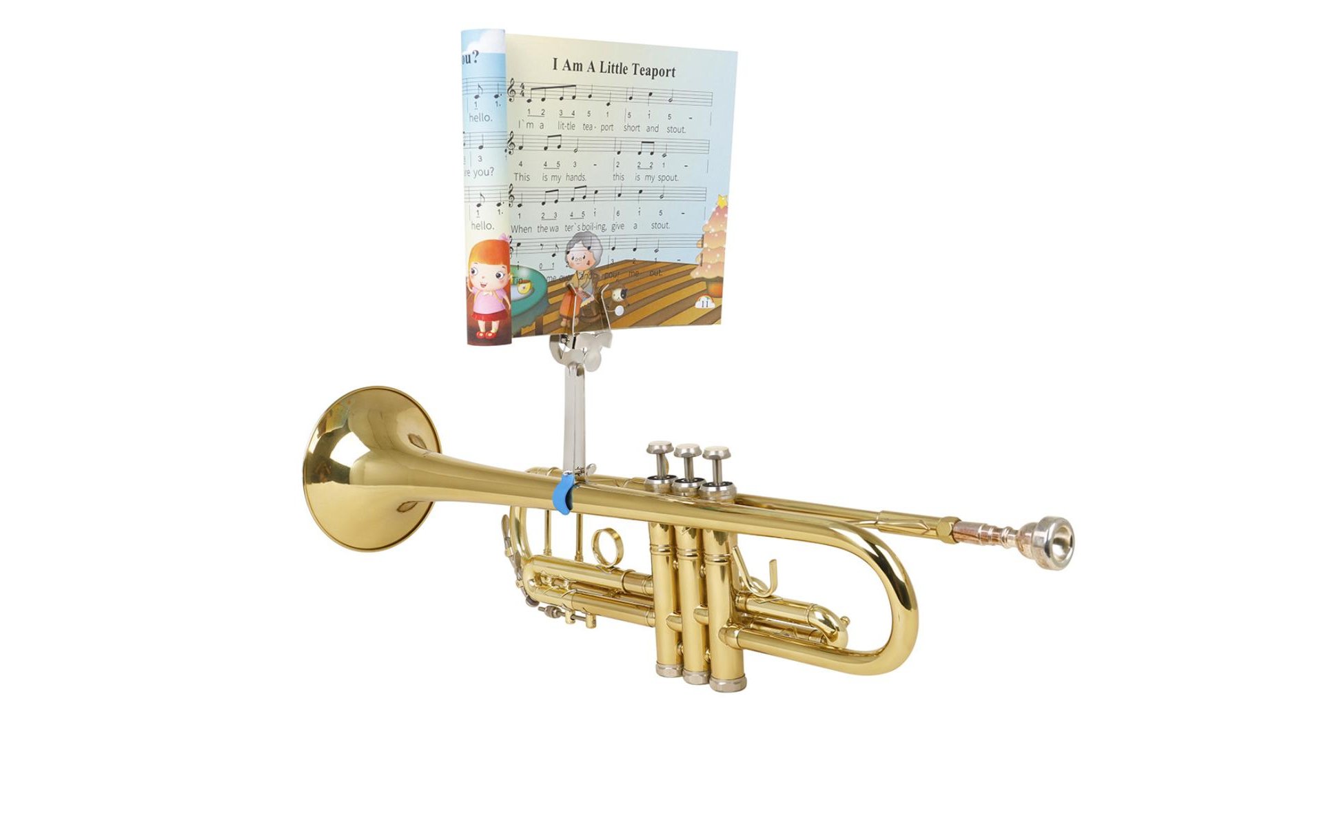Porte-Partition de Marche Portable Lyre Trompette Réglable pour Trompettistes