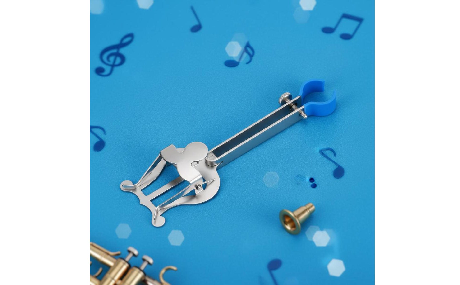 Porte-Partition de Marche Portable Lyre Trompette Réglable pour Trompettistes
