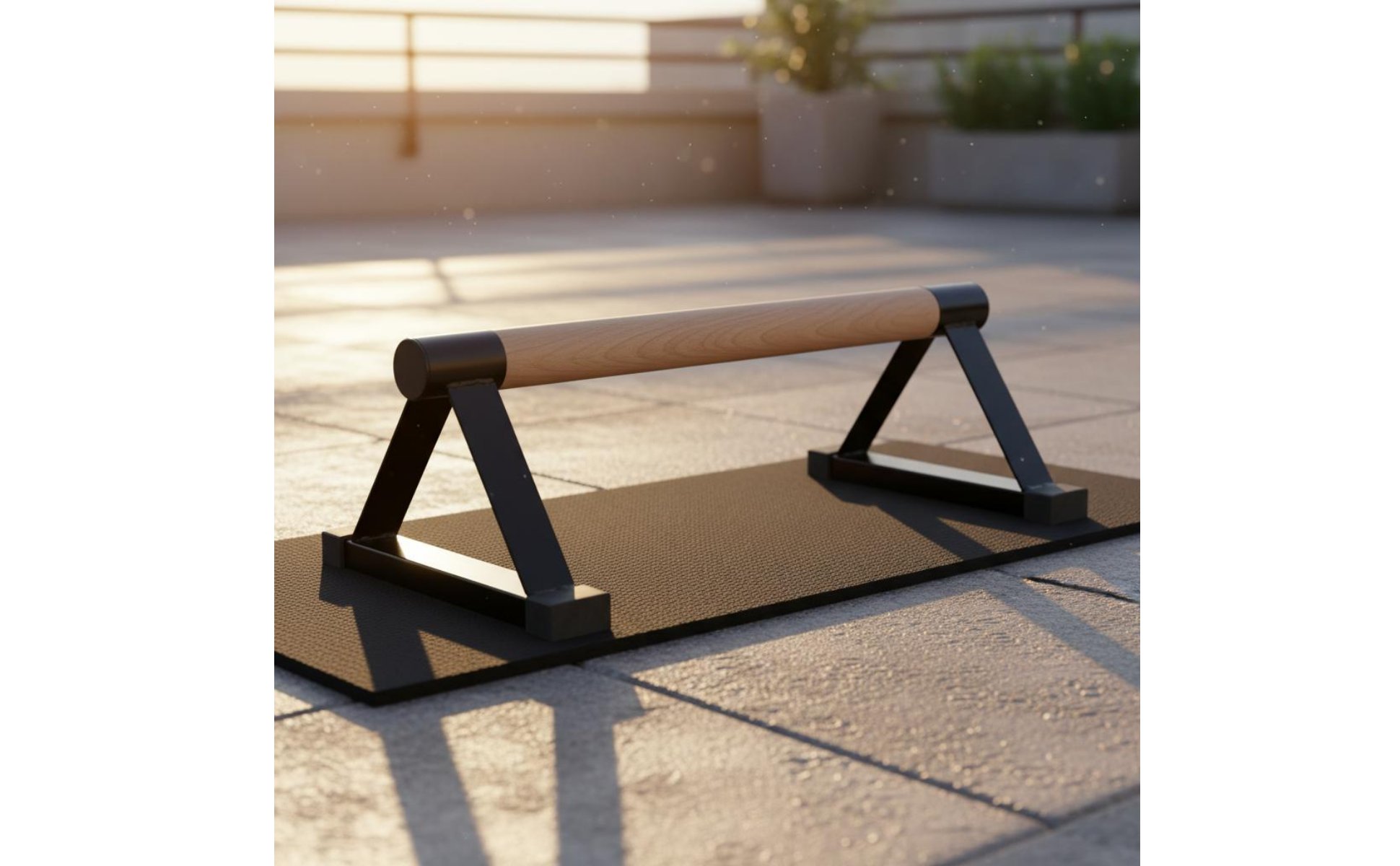 Wooden Press-up Handles Triangle Frame Press-up Handles Solid Wood for Beginners