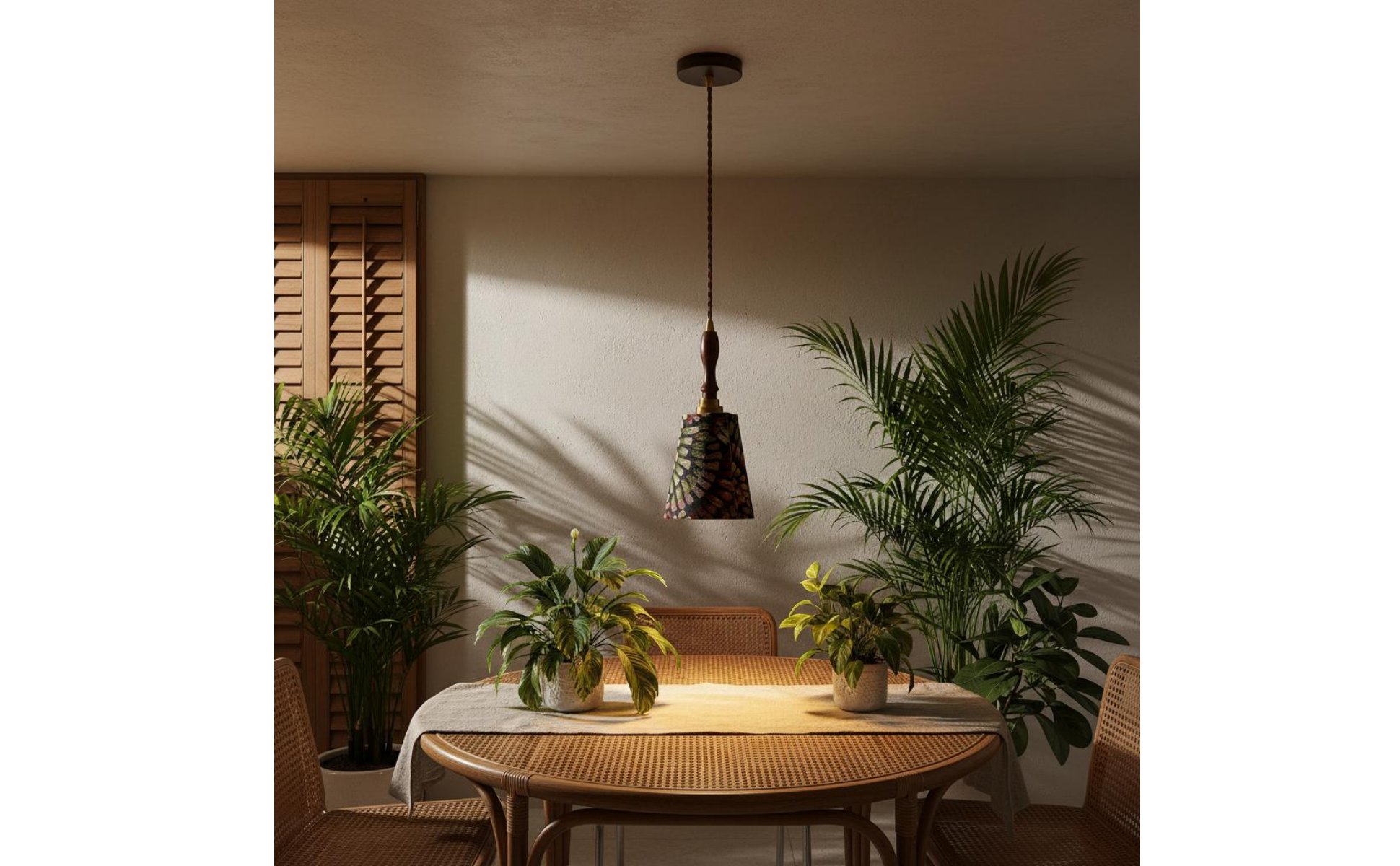 Retro Textile Hanging Light Decorative Design Vintage Hanging Lamp Braided Cable