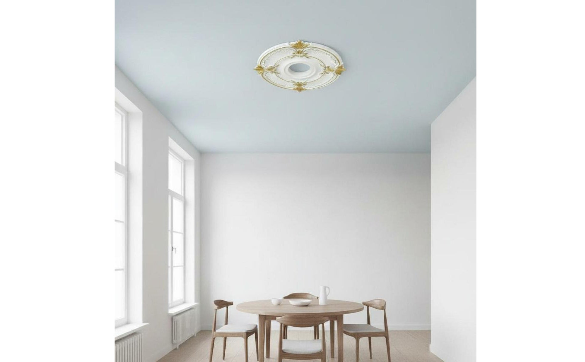 Gold Painted Ceiling Medallion European Design Chandelier Medallion