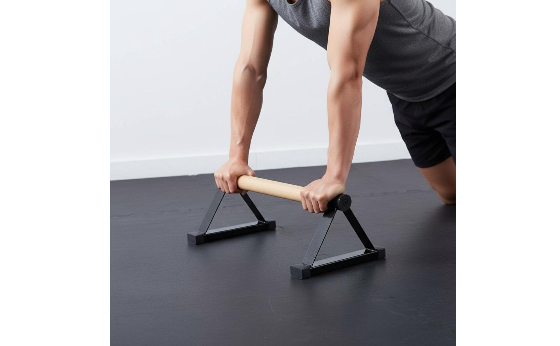 Wooden Press-up Handles Triangle Frame Press-up Handles Solid Wood for Beginners