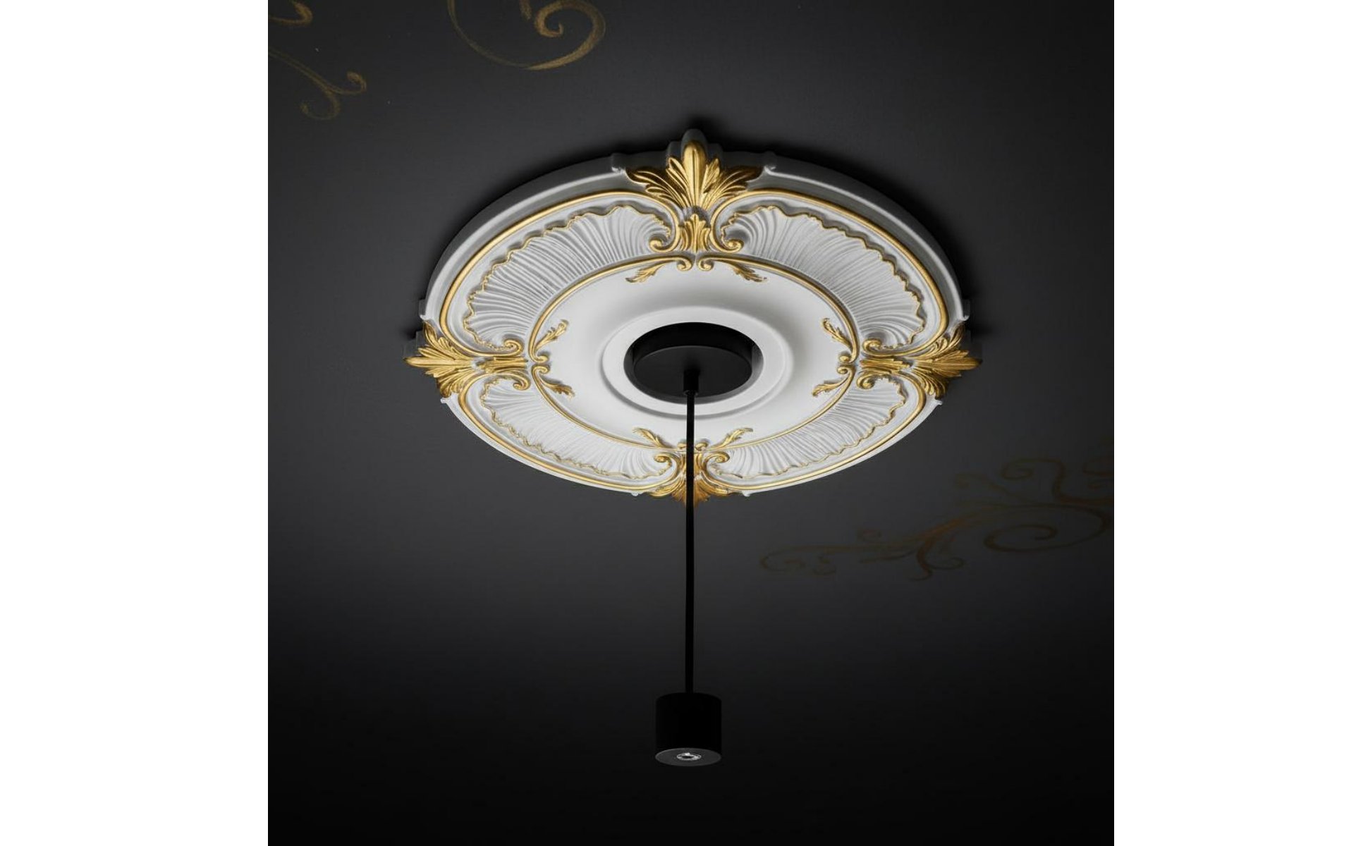 Gold Painted Ceiling Medallion European Design Chandelier Medallion