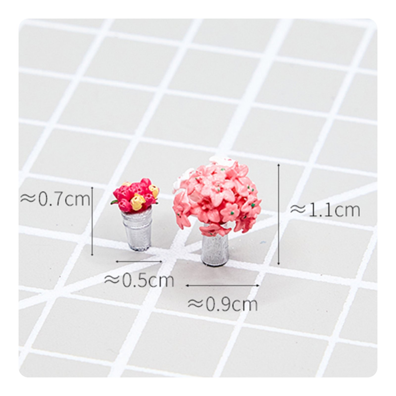 1:64 Scale Flower Model Detailed Paint Miniature Plant Scene Realistic