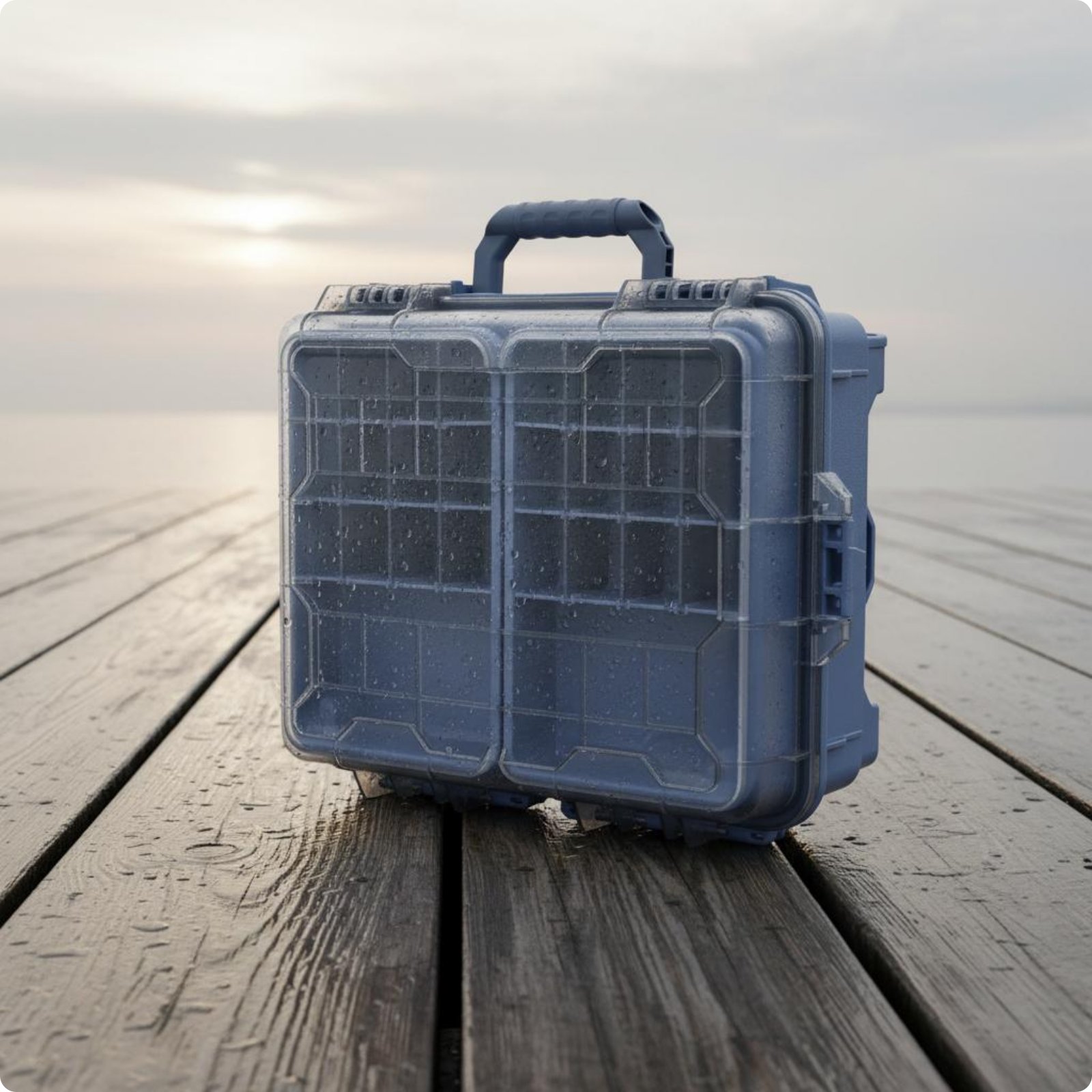 Fishing Tackle Box Portable Double Tier Tackle Box Sturdy for Boat