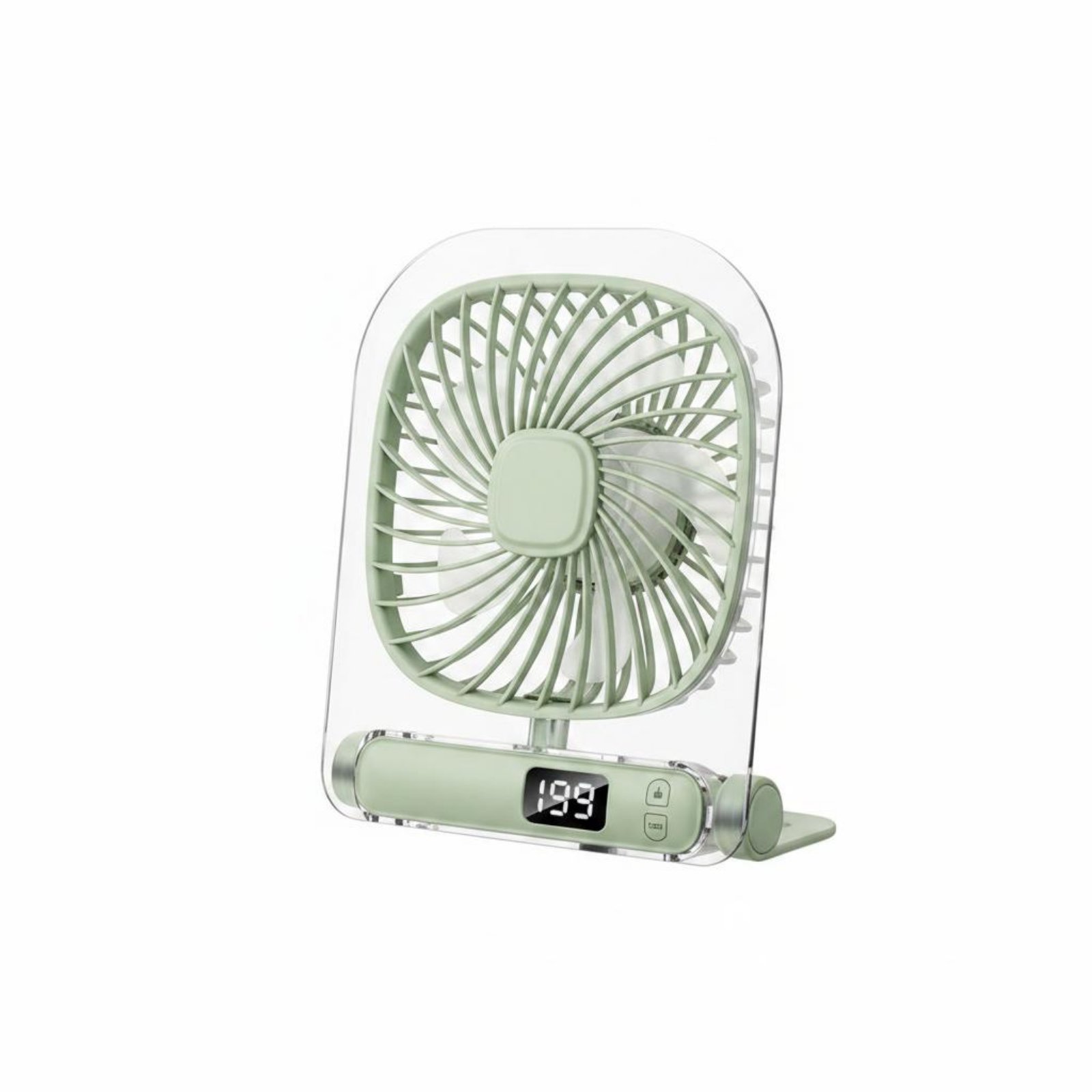 Fast Charging Portable Table Fan Ultra Thin Portable Mini Fan Long Battery Life Home Appliance LED Display for Dorm Room