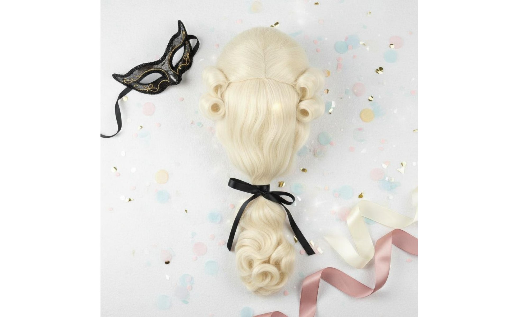 Founding Father Hairpiece Breathable Mesh Barrister Hairpiece Adjustable Size