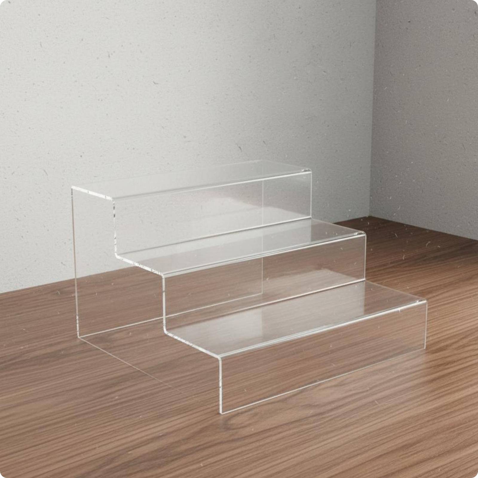 Transparenter Acrylständer langlebig mehrstöckige Präsentationsstufe für
