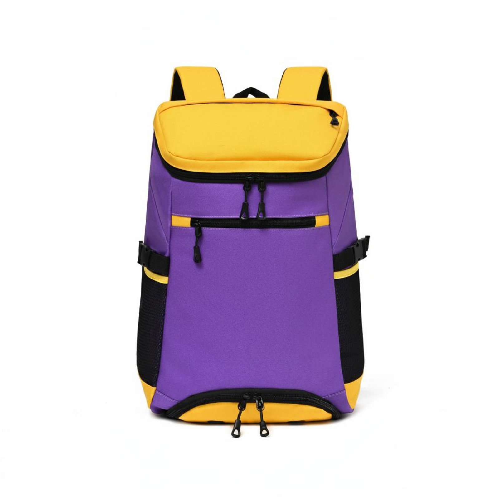 Large Capacity Badminton Backpack Double Shoulder Straps Racket Backpack Zippered Pockets Ventilated Shoe Compartment for Training, Competition, Gym