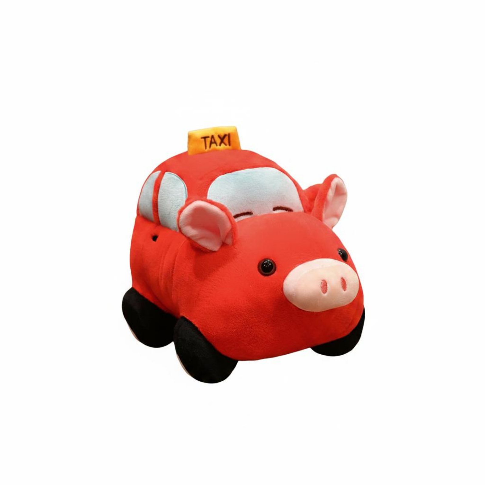 Cute Cartoon Design Pig Taxi Stuffed Toy Soft Children's Plaything for Children