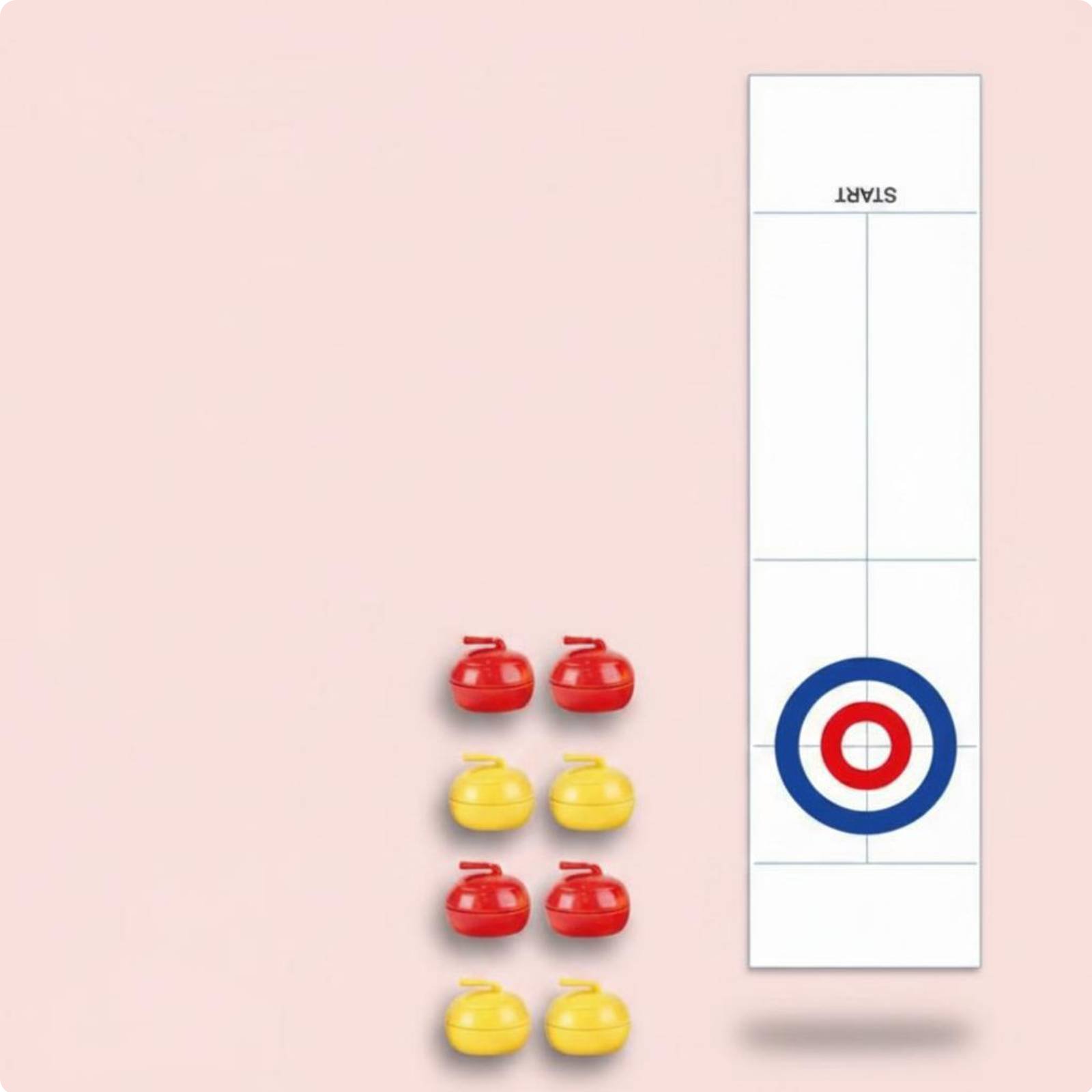 Tisch-Curling 2-Spielteilnehmerduell Tischcurling Brettspiel leicht zu lernen