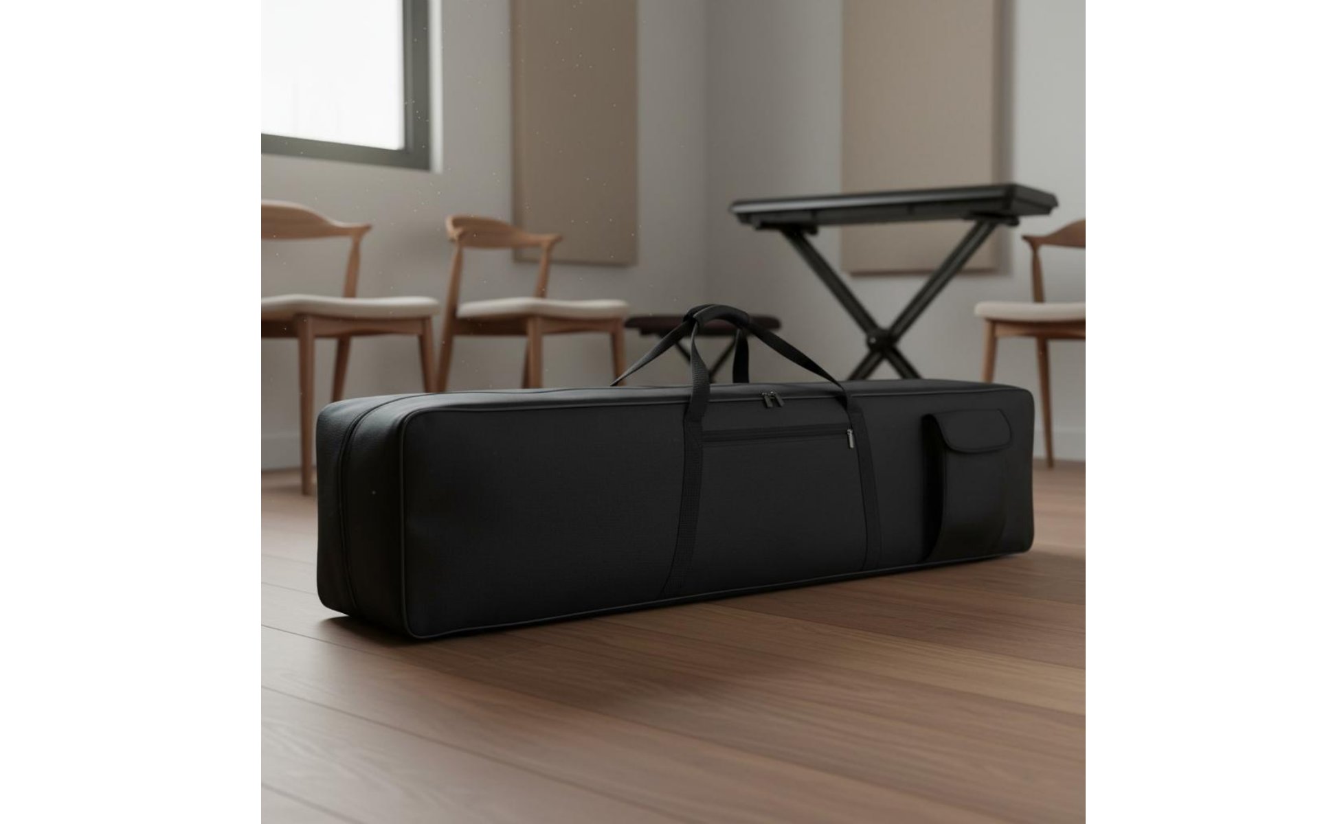 Padded Digital Piano Bag Thickened Padding 88-Key Keyboard Case External Pockets