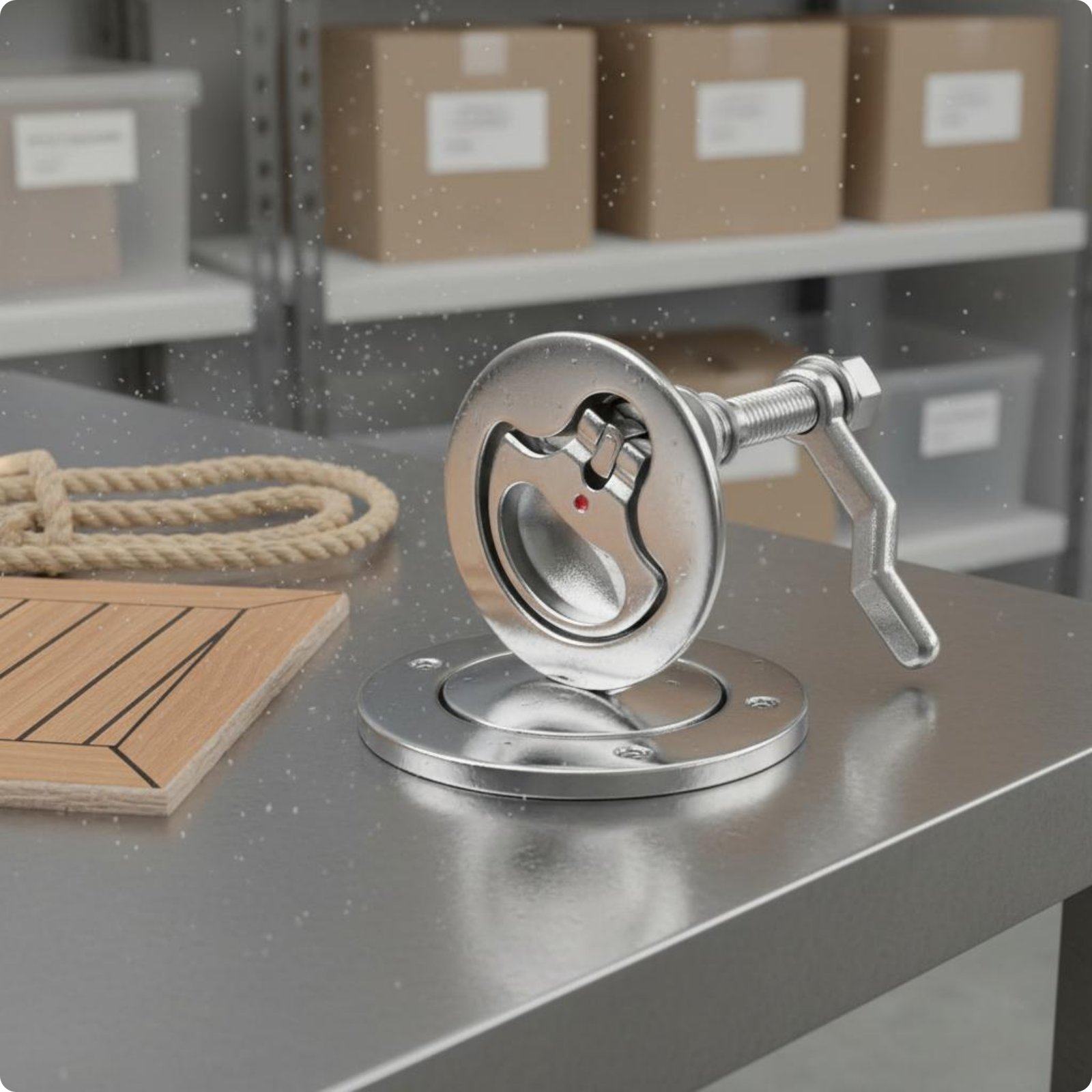 Marine Grade Stainless Steel Floor Lock Corrosion-Resistant Stainless Steel Boat Latch Polished Surface RV Floor Latch