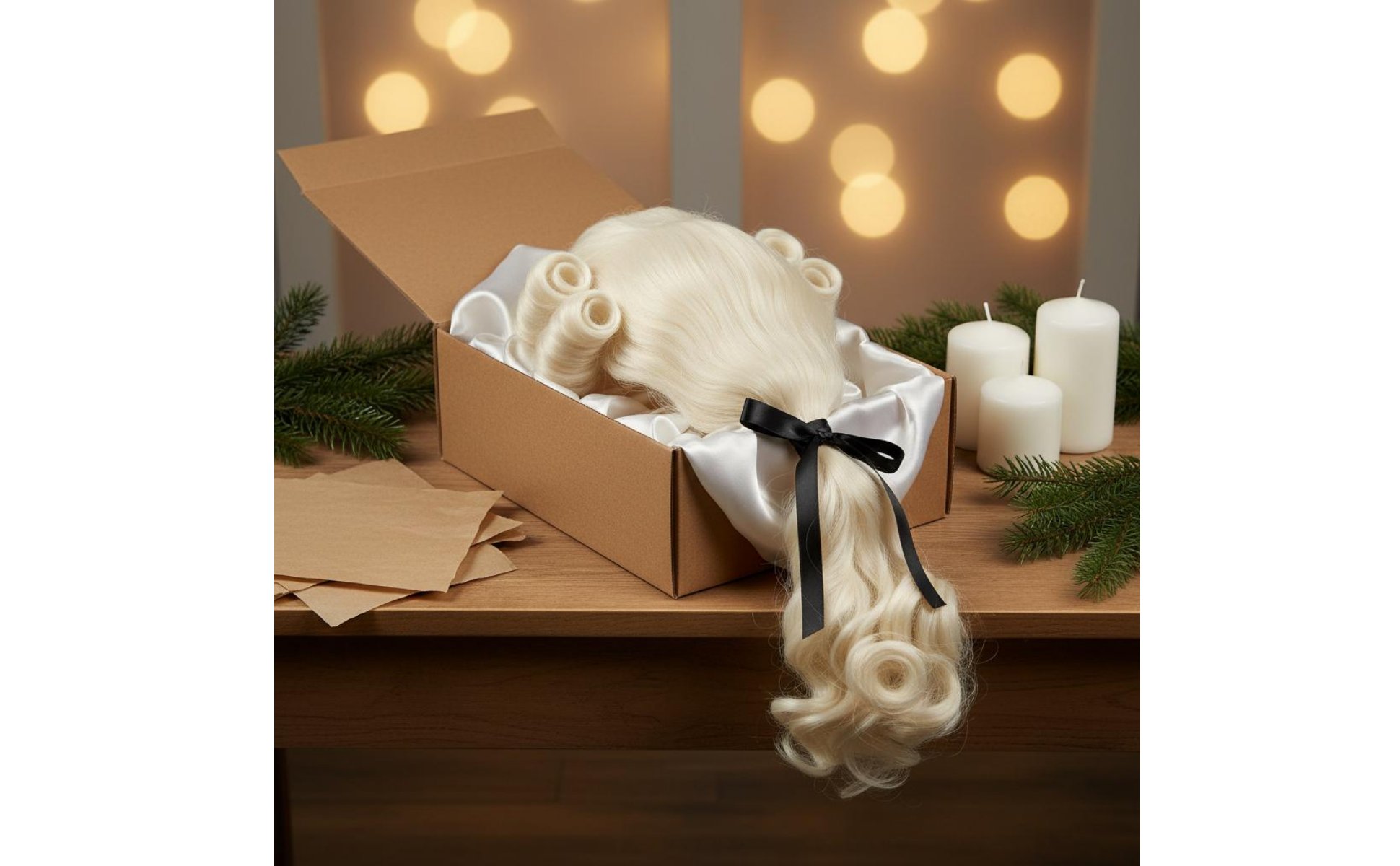 Founding Father Hairpiece Breathable Mesh Barrister Hairpiece Adjustable Size