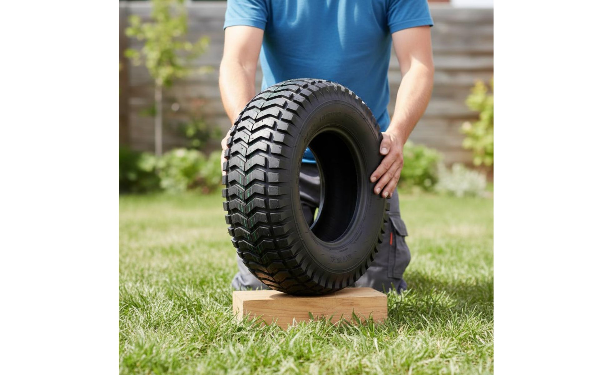 Mini Kart Tire and Rim Assembly High Traction Drift Mini-Kart Wheel Rim Knobby