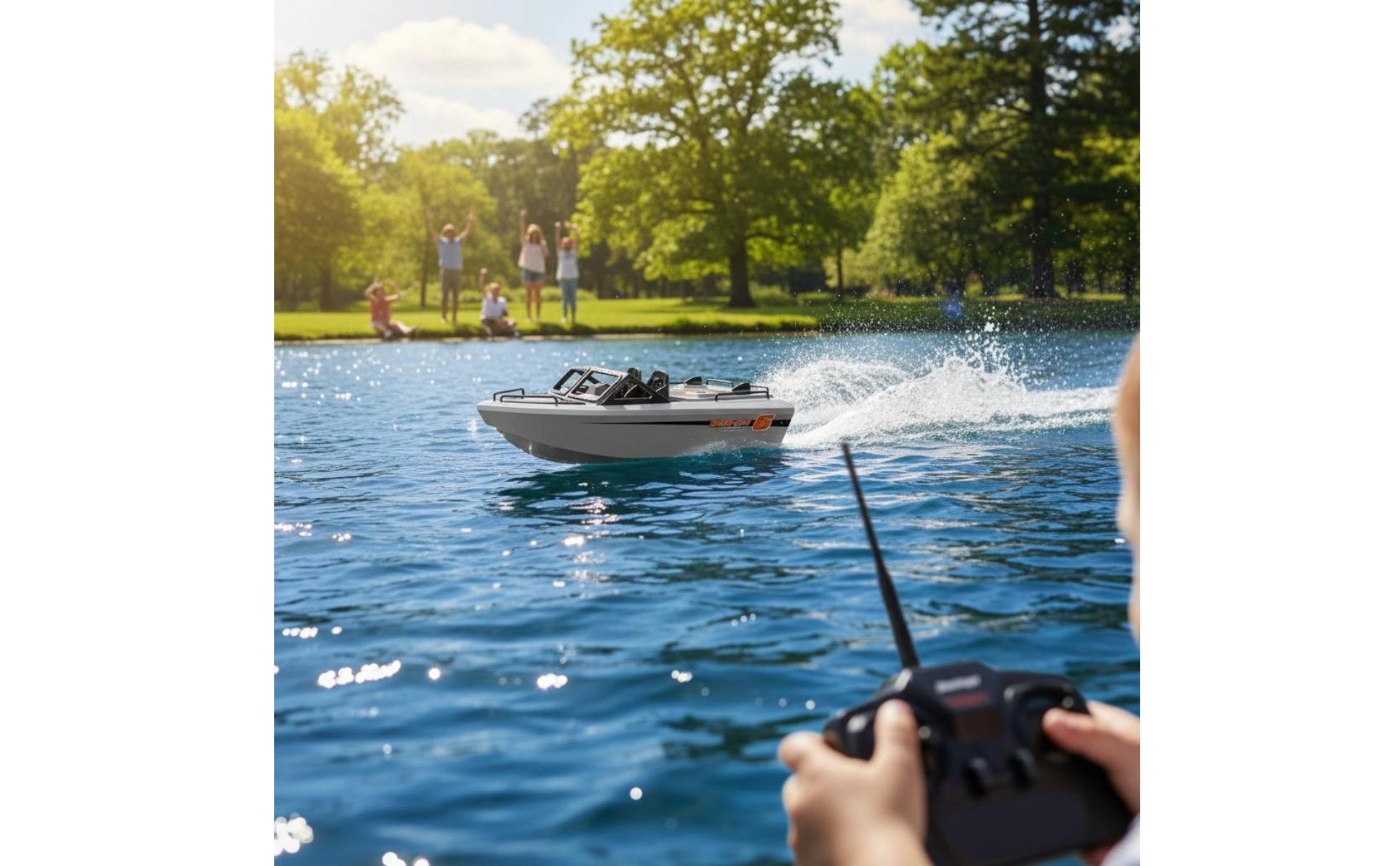 Wireless Control Racing Boat USB Charging Brushless RC Boat for Pool, Boys, Kids
