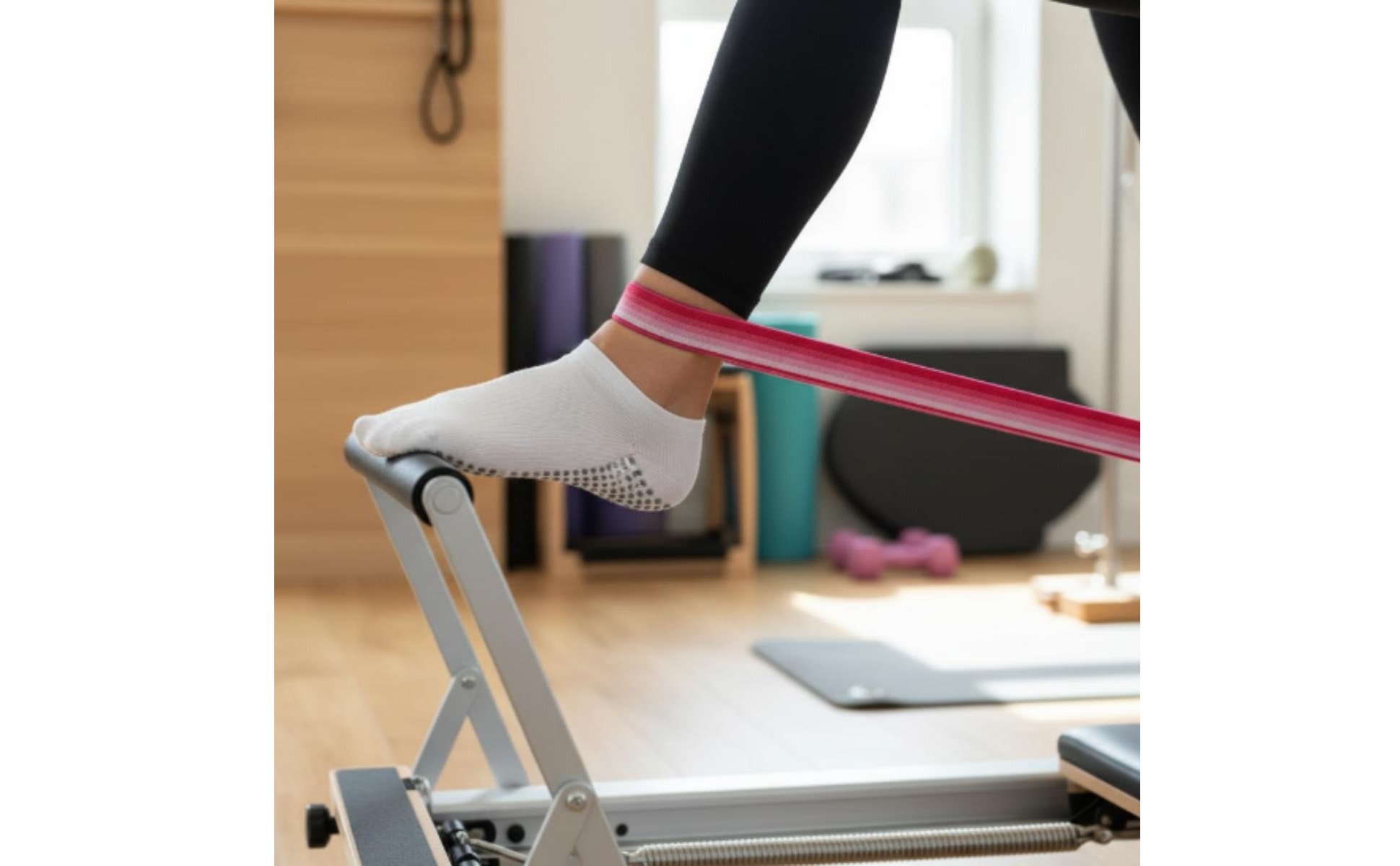 2 Pieces Pilates Reformer Strap Soft Fleece Pilates Foot Strap Gradient Color