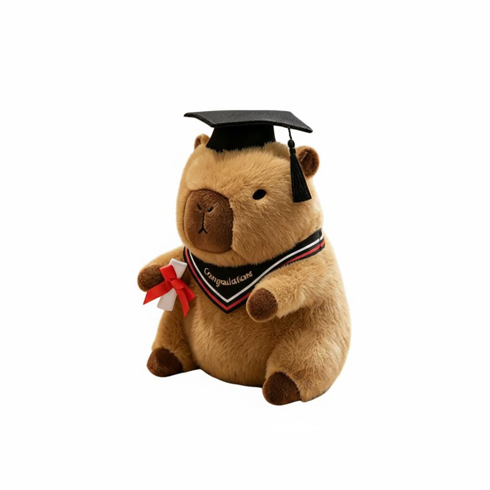 Cute Graduation Capybara Stuffed Animal Calming Graduation Cap Capybara Soft for Children, Bedroom, Playtime, Rest Time