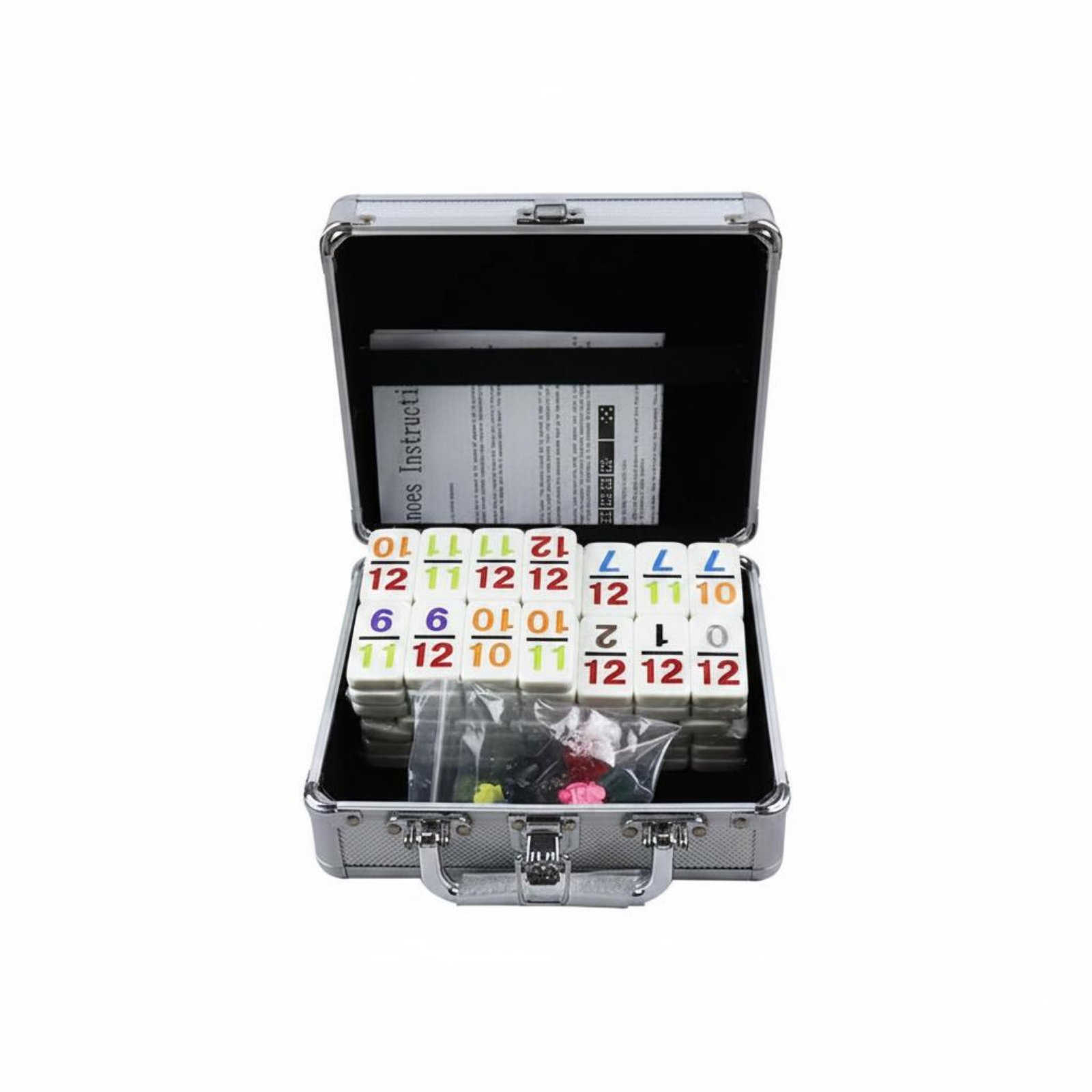 91 Pieces Portable Math Tile Game Game Easy to Carry Number Tile Game Tiles Addition and Subtraction Practice Counting Dominoes Colorful Numbers for Children, Classroom