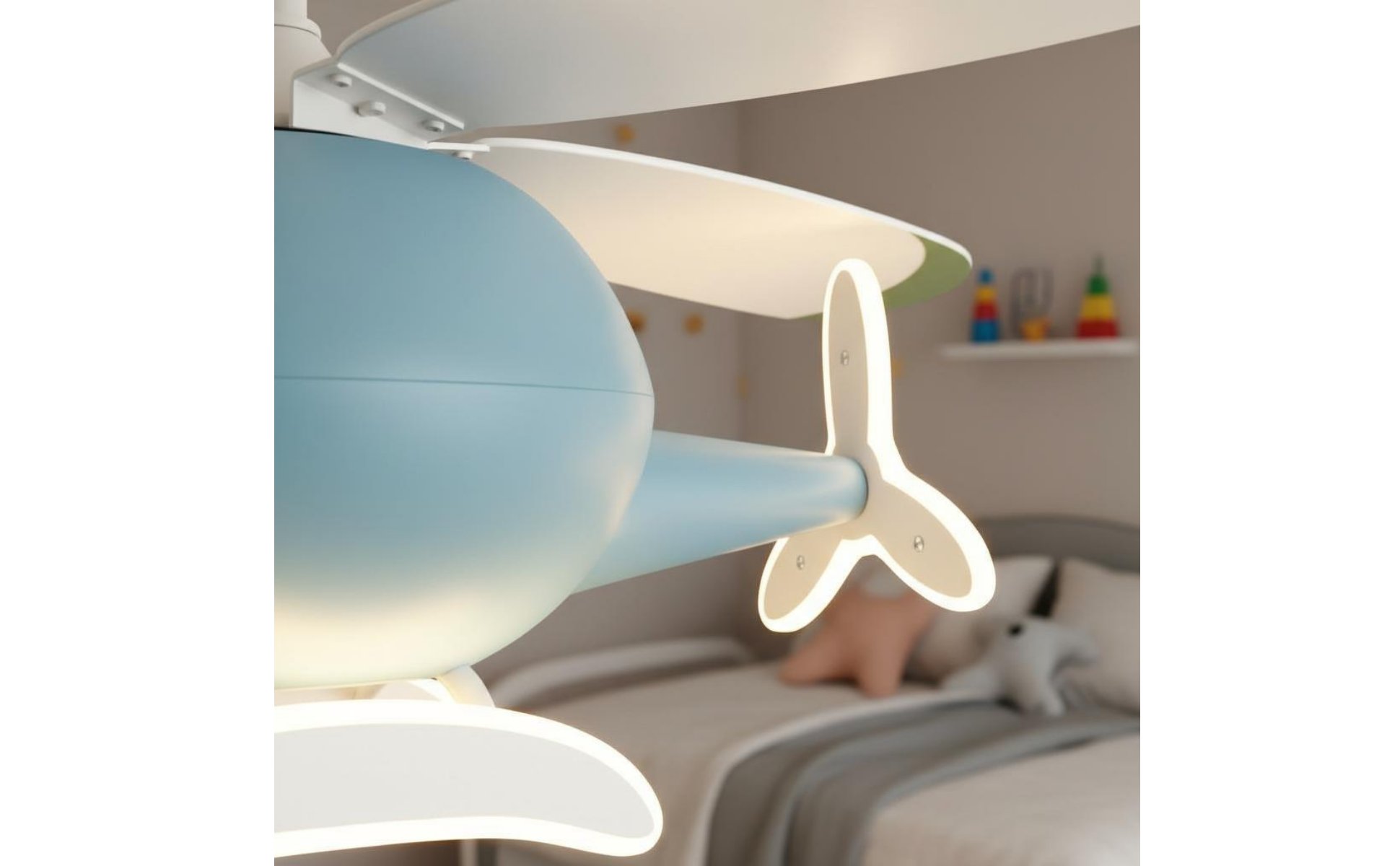 Kids Ceiling Fan Light Strong Air Circulation Airplane Ceiling Fan Two-in-Single