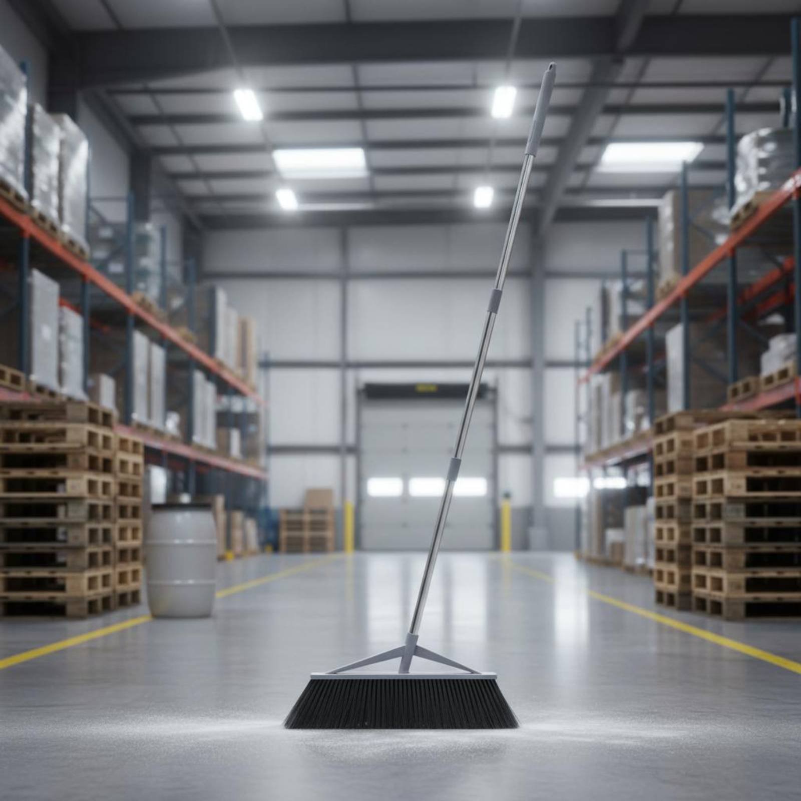 Industriebesen mit langem Stiel Stur Gartenbesen mit Hartborsten für Fabrik - Produktbild 1