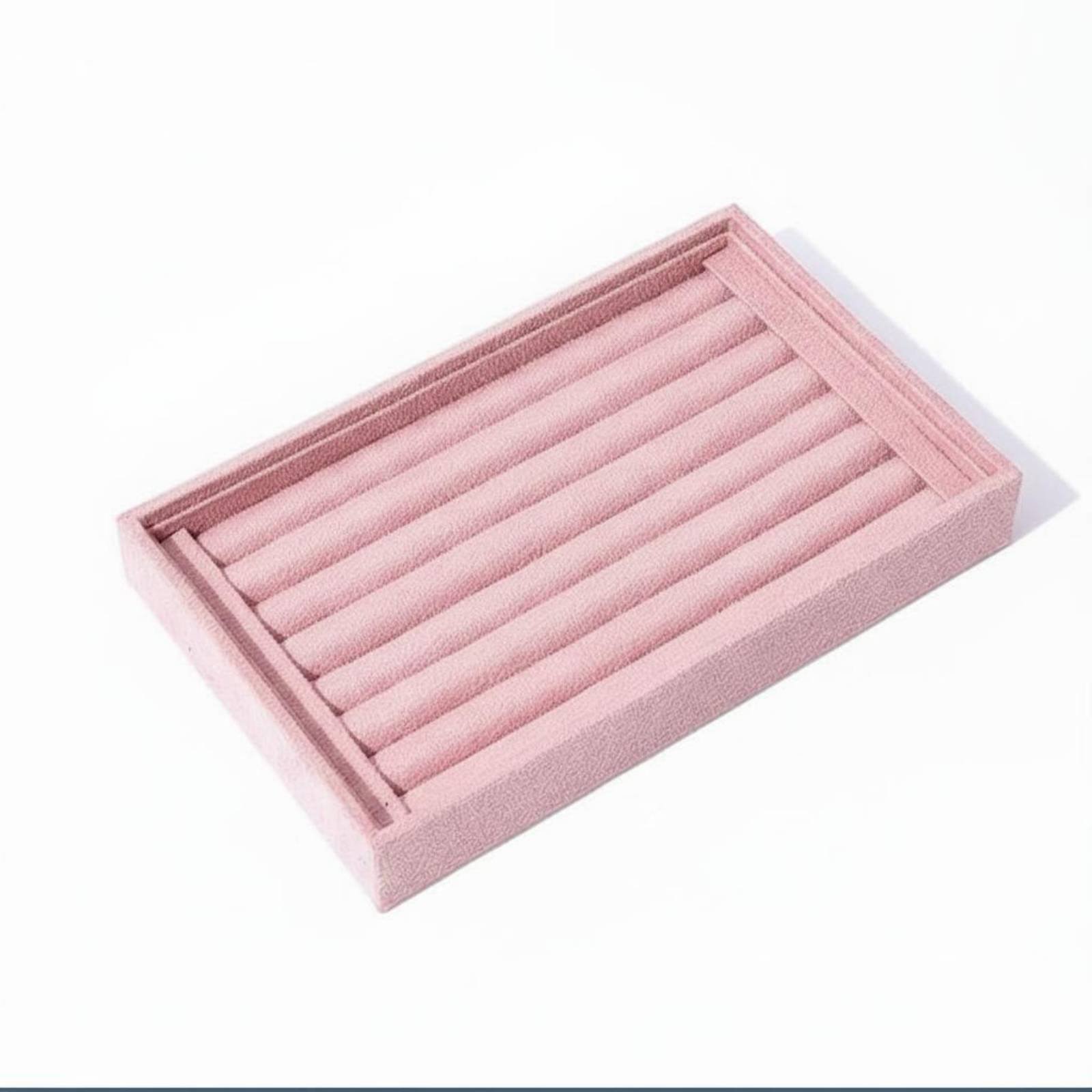 Scratch Resistant Band Display Stand Velvet Band Tray for Vanity Table