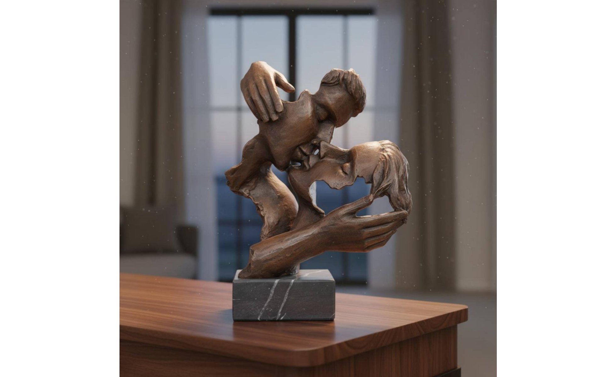 Kissing Couple Figurine Gift Idea Romantic Couple Statue Artistic Design