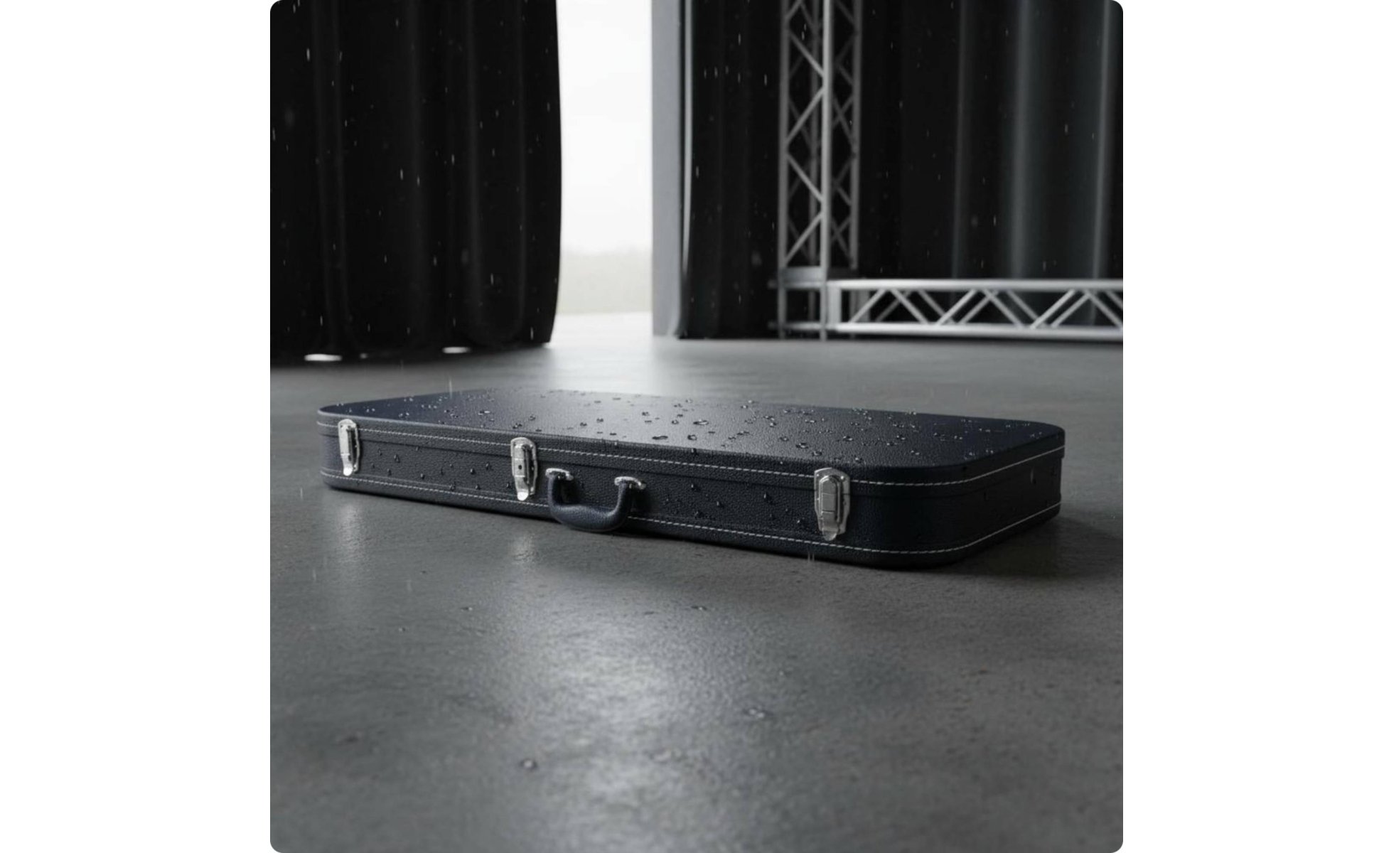 Rectangular Guitar Hard Case Anti-Pressure Electric Guitar Case Water Resistant