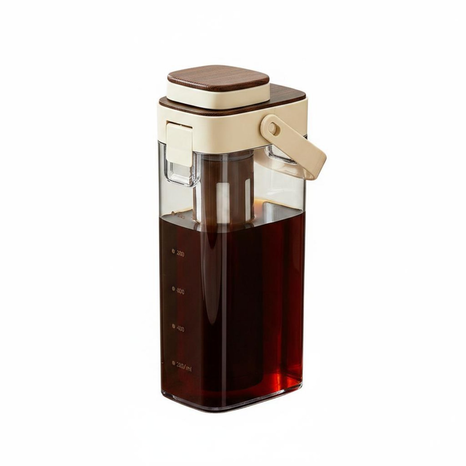 Food Grade Cold Brew Coffee Pitcher Large Capacity Fruit Tea Pitcher Dishwasher Safe Cold Water Carafe Easy to Pour for Home, Kitchen, Office