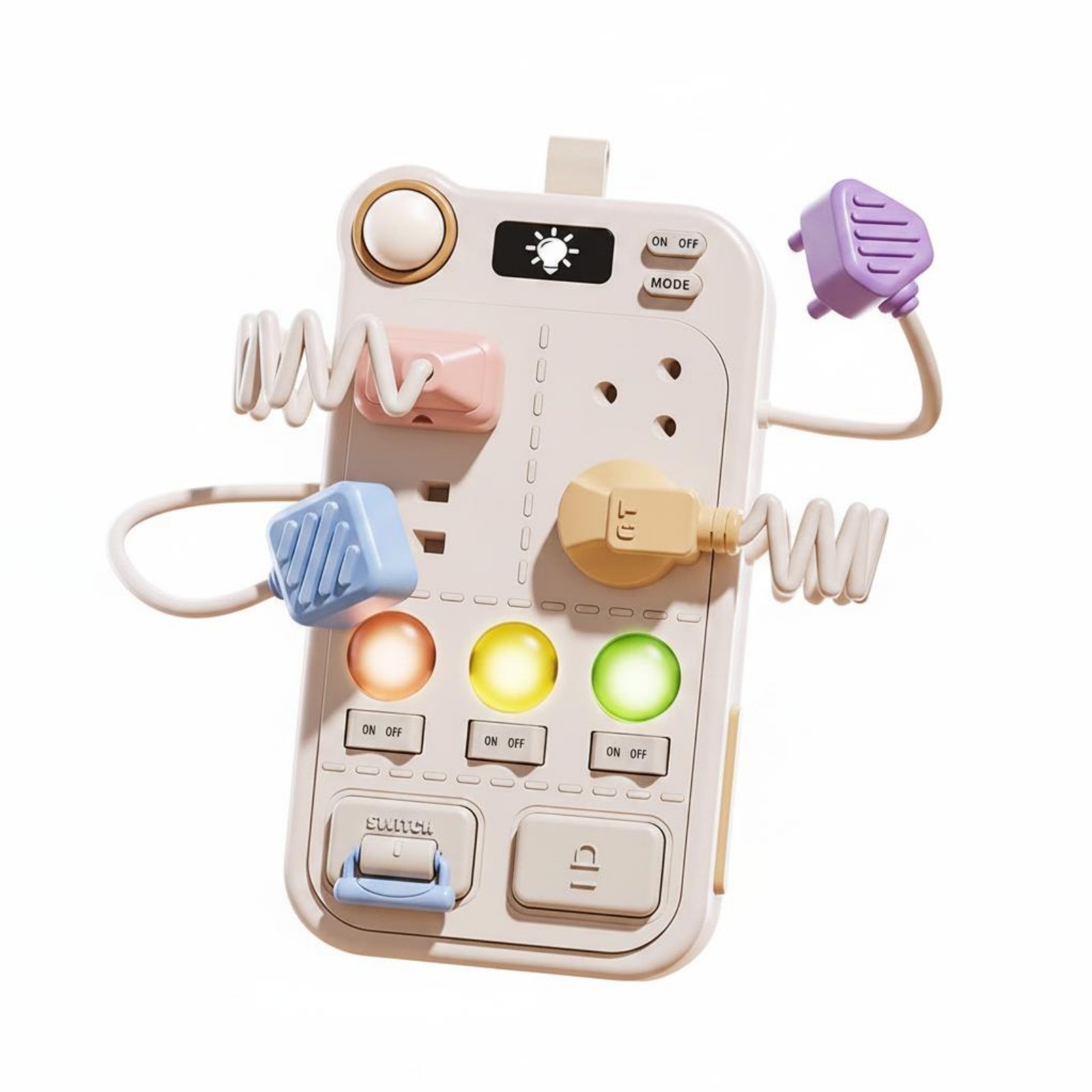 Hand-Eye Coordination Socket Toy Practical Life Skills Plug Board Toy Color Recognition for Babies, Toddlers, Home