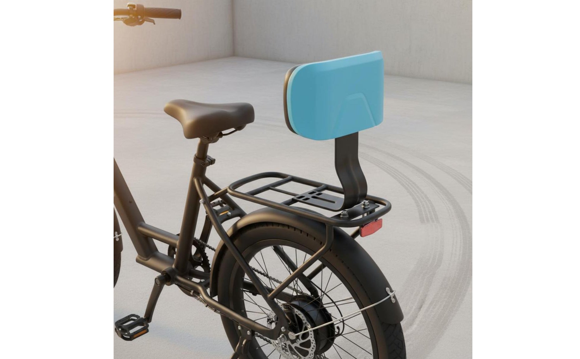 Electric Bike Rear Backrest Waist Support Padded Rear Seat Backrest Soft Cushion