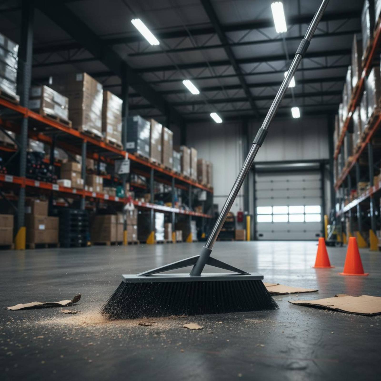 Industriebesen mit langem Stiel Stur Gartenbesen mit Hartborsten für Fabrik - Produktbild 6