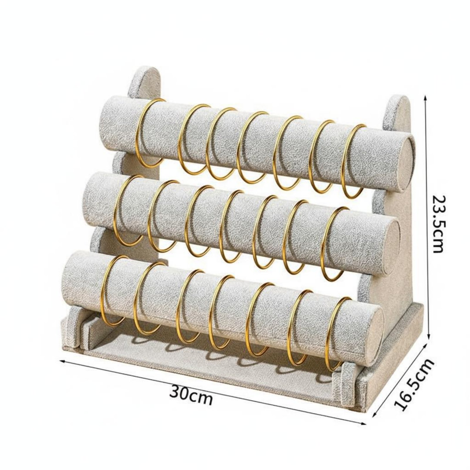Easy to Organize Three-Tier Bracelet Stand Space-Saving Bar-Style Jewelry Organizer Detachable Accessory Storage Scratch Resistant for Shop Counter