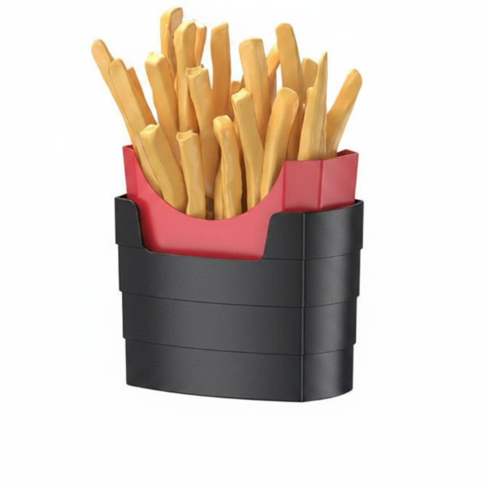 Portable Car Fries Holder Easy to Install French Fry Cup Holder Space Saving Car Fries Cup Multi Use for Road Trip