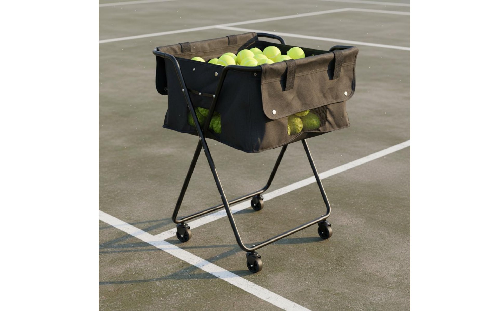 Faltbarer Ballwagen faltbar Tennisballwagen großes Fassungsvermögen für coach