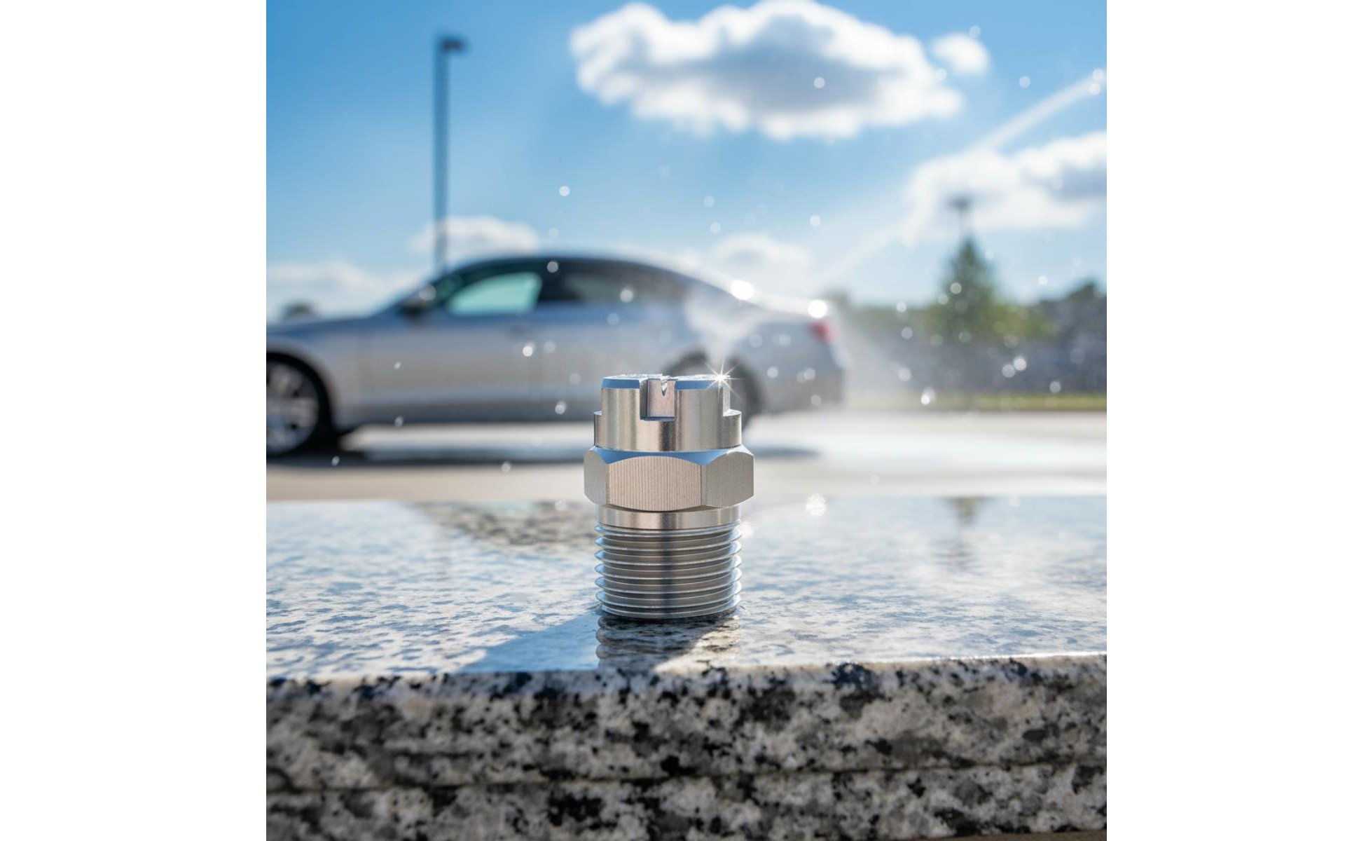 Atomized Mist Stainless Steel Fan Nozzle Pressure Washer Nozzle Tip Rust-Proof Cleaning Supply for Car Wash, Dust Removal, Cooling