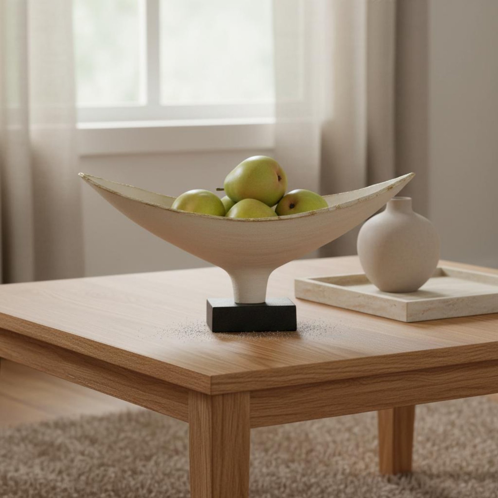 Zen-Ästhetik Tablett Modern-Minimalistisch Dekorative Obstschale Handgemacht - Produktbild 1