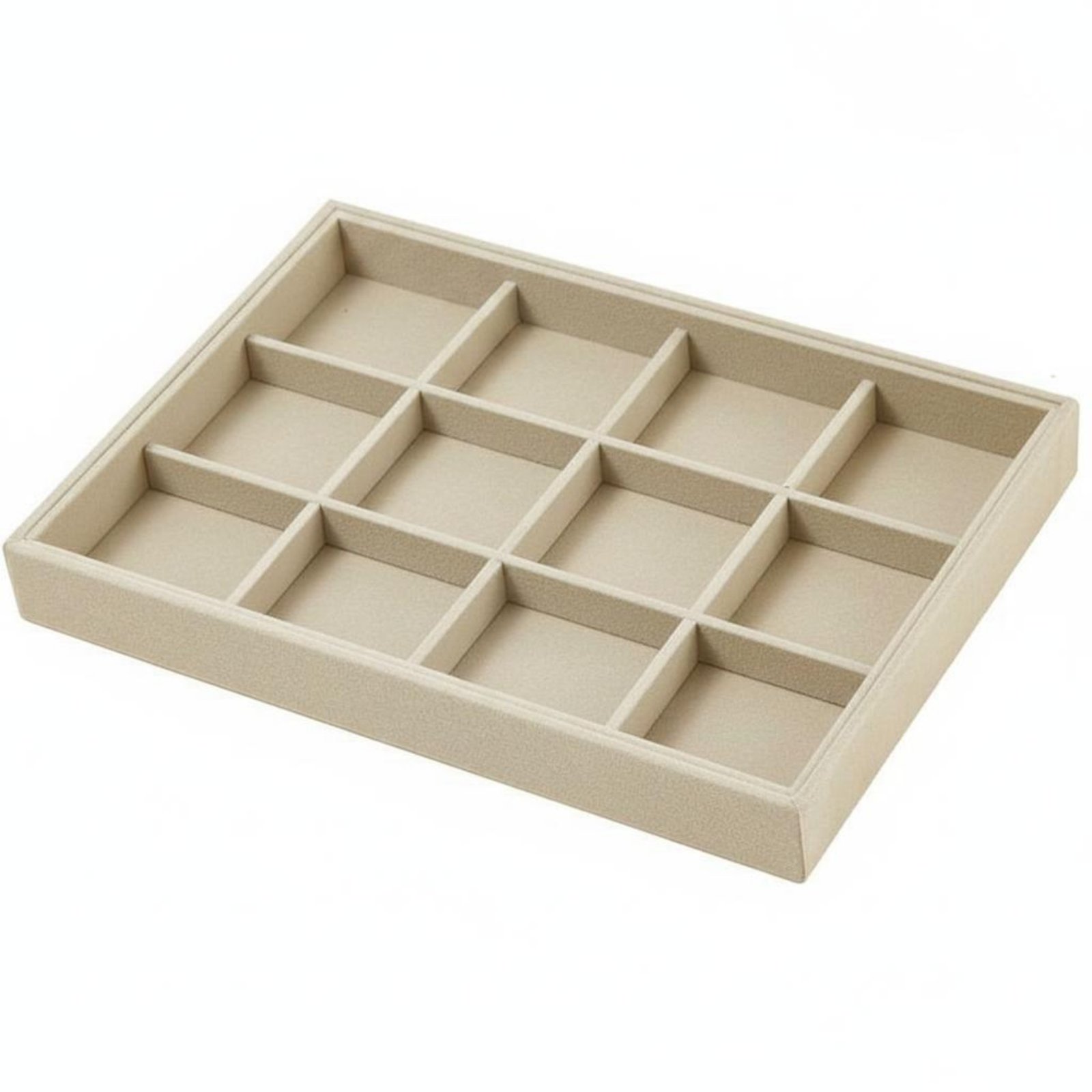 Velvet Jewelry Tray Compartmented Accessory Storage Scratch Resistant